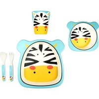 First for Earth Bamboo Fibre Kid's Meal Set - Zebra Photo