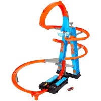 Hot Wheels Sky Crash Tower Track Set with Motorized Booster Photo