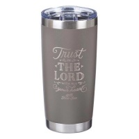 Christian Art Gifts Inc Trust In The Lord Stainless Steel Mug in Taupe - Proverbs 3:5 Photo