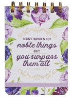 Christian Art Gifts Inc Noble Things Wirebound Notepad - Proverbs 31:29 Photo