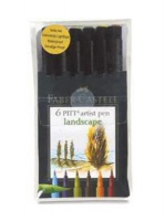 Faber Castell Pitt Artists Brush Pen - Set of 6 - Landscape Photo