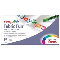 Pentel Fabricfun Pastel Dye Sticks pack of 15 Photo