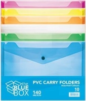 Blue Box A4 PVC Carry Folders - Assorted Colours Photo