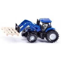 Siku Die-Cast Model - New Holland Tractor with fork for pallets Photo