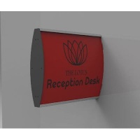 SIGN FRAME 100 x 300MM DBL SIDED WALL MOUNTED Photo