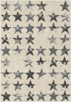 Rugs Warehouse Trendy Flow Black And Light Grey Stars On A Light Brown Background Rug Photo