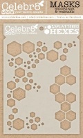 Celebr8 Mask and Stencil Take Note Splattered Hexes Photo
