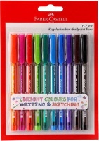 Faber Castell Faber-castell Triflow 10-pack Multi Colour Mini Tip Blister Of 10 Photo