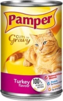 Pamper Cuts in Gravy - Turkey Flavour Tinned Cat Food Photo