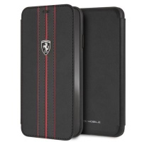 Ferrari - Pu Leather Flip Case iPhone XS MAX Black Photo