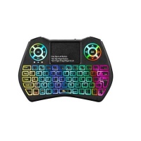 Ashcom RGB Colorful Backlit Wireless 2.4Ghz Mini Keyboard Air Mouse Touchpad Photo
