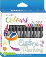 iwrite Colours Outline Markers - Self-Outlining Colouring Markers Photo