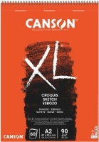 Canson A2 XL Croquis Sketch Spiral Pad - 90gsm - Short Side Bound Photo