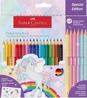 Faber Castell Faber-Castell Grip Unicorn Edition Colour Pencils - 18 Colour 6 Sparkle Pastel Pencils Photo