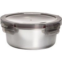 Erin Microwave Safe - 600ml round Stainless Steel food container Photo