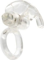 Seven Creations Silicone Cockring Rabbit Clear Vibrator Photo