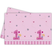 Procos Girls First Birthday - Plastic Table Cover Photo