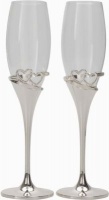 Unbranded Champagne Flutes - Double Hearts Photo
