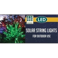 The CPS Warehouse Light Solar Outdoor Cool White LED with Green Cable & 120 Globes Photo