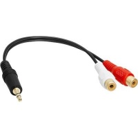 Raz Tech 3.5mm Aux to 2 RCA Female Audio Stereo Cable Photo
