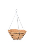 First Dutch Brands 12" Flat Hanging Basket With Coco Liner Photo