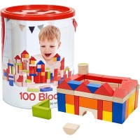 Classic World Wooden Building Blocks with Sorting Lid Photo