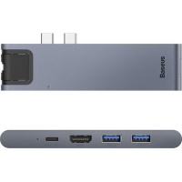 Baseus Thunderbolt C 2 USB Type-A/Type-C Ethernet SD HDMI MacBook Pro Hub Photo