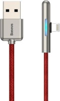 Baseus 2m - 1.5A LED Iridescent Mobile Gamer USB Type-A to Lightning Cable - Red Photo