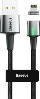 Baseus 1m - 2.4A Zinc Magnetic Series USB Type-A 2.0 to Lightning Cable - Black Photo