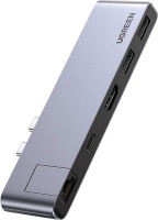 Ugreen USBC-50984 5-in-1 USB-C Dual M to USB3/HDMI/Gigabit LAN Adapter Photo