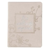 Christian Art Gifts Inc It Is Well Handy-sized Faux Leather Journal in Taupe Photo