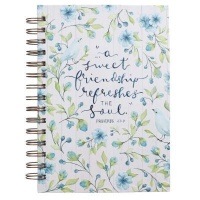 Christian Art Gifts Inc A Sweet Friendship Large Wirebound Journal - Proverbs 27:9 Photo