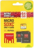 Strontium Nitro 566X UHS-1 Micro SDHC Memory Card with Adaptor and USB Card Reader Photo