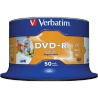 Verbatim AZO Printable 16x DVD-R 50 Pack on Spindle Photo
