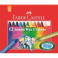 Faber Castell Faber-castell Cardboard Box Of 12 Wax Crayon Jumbo - 11 Diameter Photo