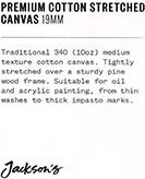 Jacksons Jackson's Premium Cotton Canvas 10oz 19mm Profile 25x40.5cm Photo