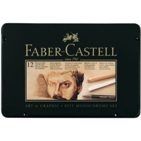 Faber Castell Pitt Pastel Pencil - Metal Tin Set of 12 Photo