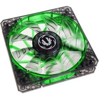 Bitfenix Spectre Pro LED Transparent Fan with Green LED and Curved Design Fin for Focused Airflow Photo