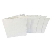 Khadi White Watercolour Blank Greeting Cards with Envelopes - 8x8cm - 5 Pack Photo