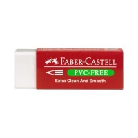 Faber Castell PVC Free Eraser - White with Red Sleeve Photo