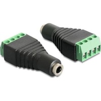DeLOCK 65457 cable interface/gender adapter 3.5mm 4pin Black Green Adapter Stereo jack female 3.5 mm > Terminal Block 4 pin Photo