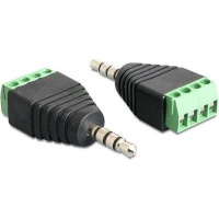 DeLOCK 65453 cable interface/gender adapter 3.5mm 4pin Black Green Adapter Stereo jack male 3.5 mm > Terminal Block 4 pin Photo