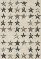Rugs Warehouse Trendy Flow Black And Dark Grey Stars On A Light Brown Background Rug Photo