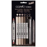Copic Ciao Twin-Tipped Marker Warm Grey Tones Set Photo