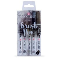 JAS English Talens Ecoline Watercolour Brush Pen Grey Set Photo