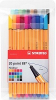 Stabilo Point 88 Watersoluble Fineliner Pen Wallet Set Photo