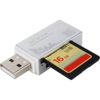 ROKY Swivel USB2.0 Allin1 Card Reader SD/M2/TF/MS for Car Radio/PC Photo