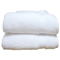 Bunty 's Plush 450 Bath Sheet White 090x150cms 450GSM Photo