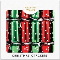 Holly Ivy Holly & Ivy 12" Family Crackers - Red and Green Stars Photo