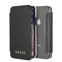 Guess - Pu Leather Flip Case With Transparent Back iPhone X / XS Black Photo